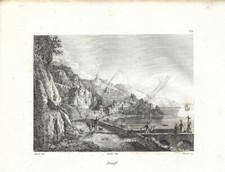 Stampa antica AMALFI VEDUTA