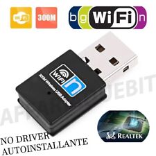 chiavetta pennetta wifi antenna wireless usb pc windows realtek internet 300Mbps