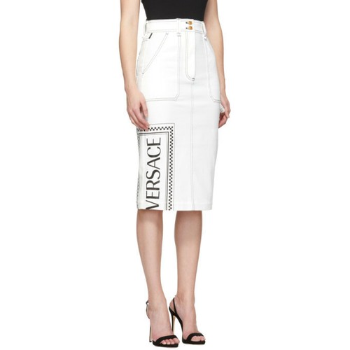 Gonna versace bianca - versace, denim