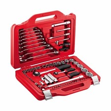 Just USAG / Cassetta con bussole e chiavi combinate (82 pz)-Art.601 1/4-1/2 J82