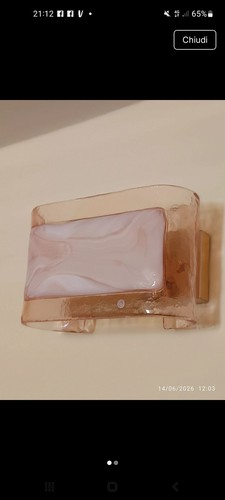 Applique vetro murano rosa - vetro, la