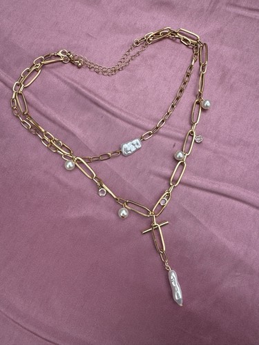 Collana doppia placcata oro - , e