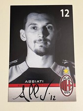CHRISTIAN ABBIATI Milan 2000/01 calcio football soccer autograph postcard