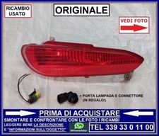 FARO FANALE FENDINEBBIA POSTERIORE + PORTA LAMPADA FIAT PUNTO EVO