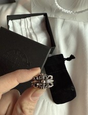 Anello aperto croce - , floreale