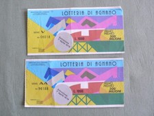 Lotto 2 biglietti Lotteria di Agnano estrazione 1° aprile 1979