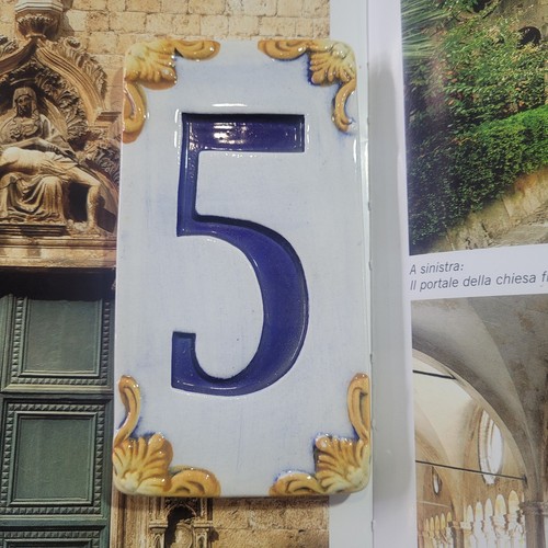Numero civico mattonella - numero,