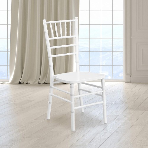 White wood chiavari chair - white,
