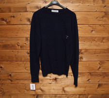 Maglia BURBERRYS  tg. 40 Usato (Sa1803) Blu Vintage Maglione in Lana