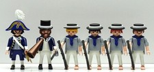 6 X MARINE SOLDAT MATROSE MAAT ADMIRAL Playmobil Da Nave Guardia Custom - RARO !