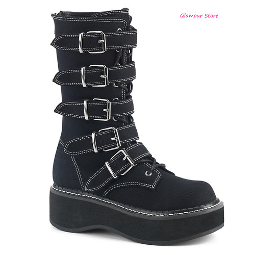 Sexy stivaletti zeppa tacco - stivaletti, 5