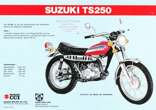 Suzuki 250 ts 125 - 250, /