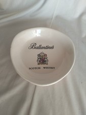 svuotatasche Ciotola Posacenere Pubblicità Ballantines Scotch Whisky Ceramica