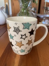 Tazza Royal porcellana tazza/manico, motivo stella bianco/multicolore, Ø8 cm. x 10 cm. H