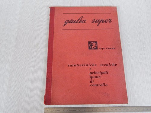 Manuale originale 1965 alfa - originale,