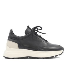 Herren Leder Sneakers Schwarz