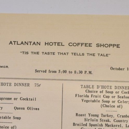 1934 atlantan hotel coffee - hotel,