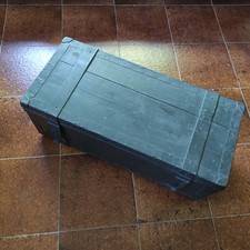 BAULE IN LEGNO RINFORZATO MILITARE ITALIANO ANTICO VINTAGE CON CHIUSURA MANIGLIE