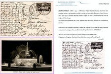 LIBIA COLONIE 1934 VIII FIERA DI TRIPOLI 30 CENT.  SU CARTOLINA CERTIFICATO (C.A