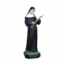 Statua di Santa Rita da Cascia in resina con occhi di vetro 80 cm