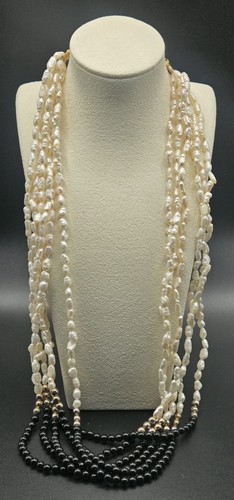 Collana multifilo perle - collana, di