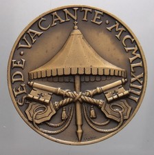 MEDAGLIA SEDE VACANTE 1963 IN BRONZO