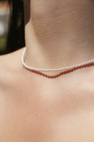 Collana perle bianche - , in