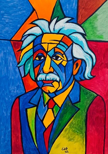 Albert einstein acrilico su - "albert,