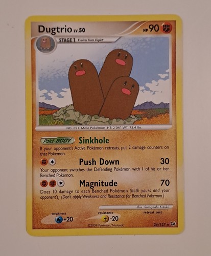 Dugtrio 127 platino rara - dugtrio, 24/127
