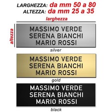 Targhetta Personalizzata  L 