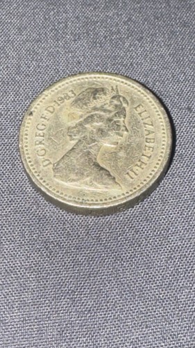 Moneta una sterlina inglese - moneta, da