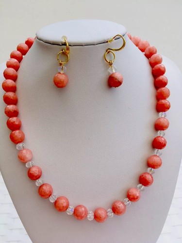 Set collana orecchini - set, pietre