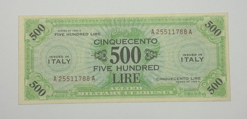 Moneta alleata italia - moneta, 1943