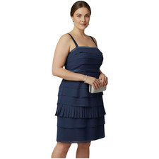 Abito da cocktail a strati blu