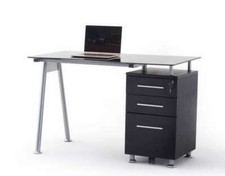 Scrivania porta pc in vetro