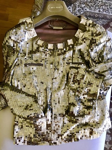 Giacca seta paillettes atos - giacca,