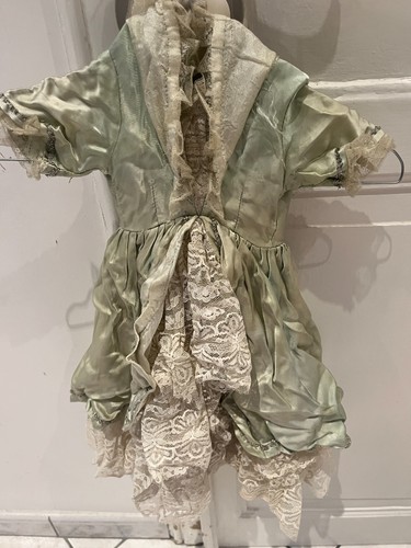 Vestito seta pizzo verde - pizzo,