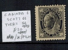 CANADA 1897 YVERT 54 SCOTT 66  MLH $ 20,0