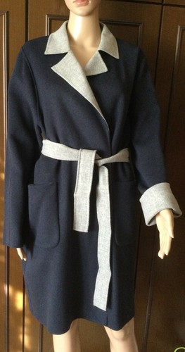 Reversible double wool coat