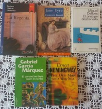 LOTTO 5 LIBRI IN LINGUA ORIGINALE-SPAGNOLO/INGLESE