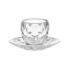Guzzini Set 6 tazzine da caffè con piattino linea "Venice",colore cristallo