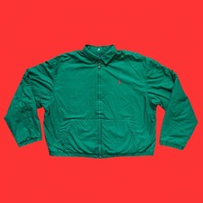Polo Ralph Lauren Vintage Y2K Size L Harrington Jacket Fleece Lined Green USA