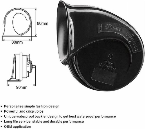 Ricambio tromba clacson 12v - tromba,