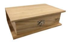 SCATOLA LIBRO LEGNO BALSA DECOUPAGE COFANETTO PORTAGIOIE MINUTERIE CM17,5X12X5,3