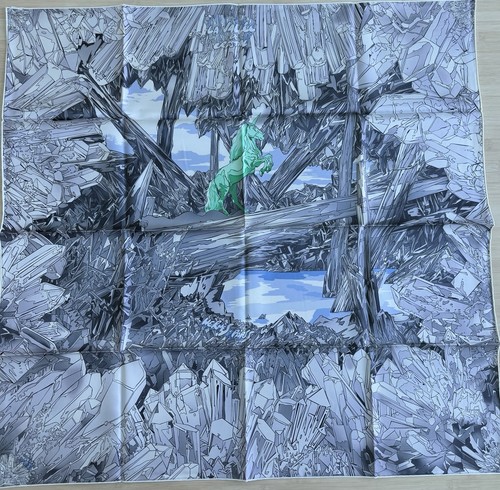 Foulard carré hermes soie - ,