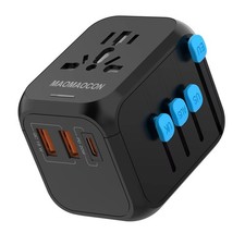 Adattatore da viaggio universale da viaggio con PD20 W 2 USB 1 presa USB C e 1