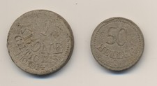 Austria 1 corona + 50 Heller