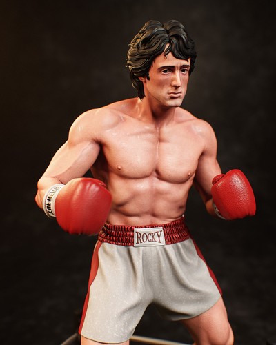 Rocky boxer resina - rocky, figure