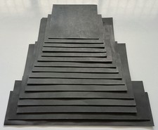 LOTTO DI 16 RETTANGOLI VERA PELLE  VACCHETTA CONCIATA VEGETALE CUOIO LARP GRV 