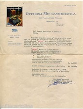 ROMA, CARTA INTESTATA OFFICINA MECCANOGRAFICA, MACCHINE DA SCRIVERE, 1932     m
